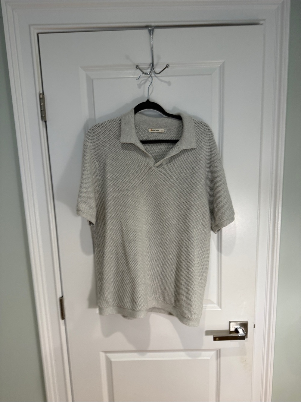 Marine Layer Light Gray Knit Polo